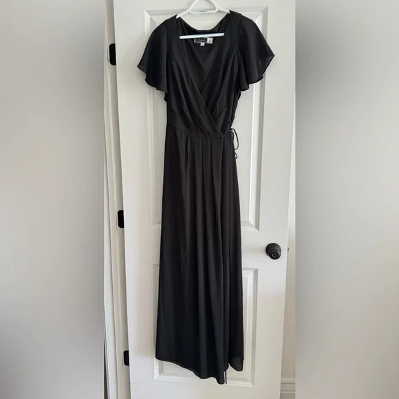 David's Bridal | Dresses | Davids Bridal Black Flutter Sleeve Crossover Tie Dress | Poshmark David's Bridal | Dresses | Davids Bridal Black Flutter Sleeve Crossover Tie Dress | Poshmark